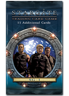 Sealed SG-1 booster pack with 11 cards